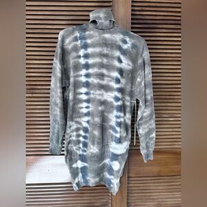 YFB asymmetrical tie dye tunic dress with side zipper